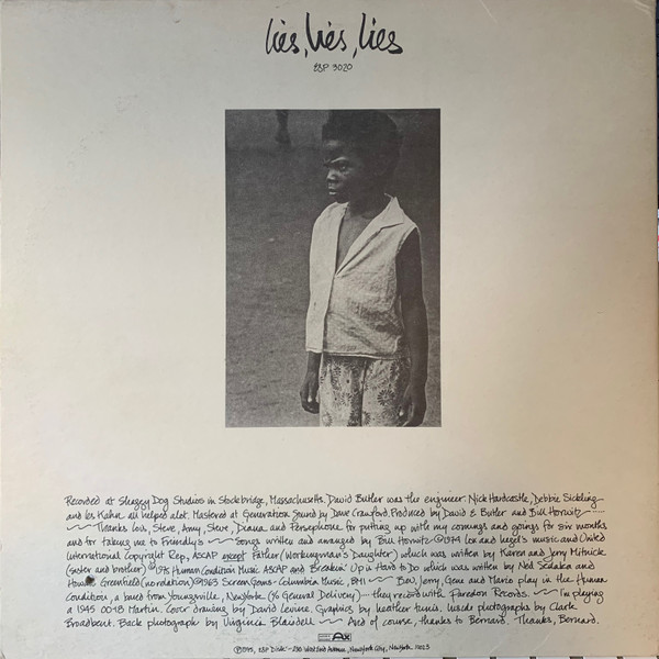 Bill Horwitz - Lies, Lies, Lies - Used Vinyl - High-Fidelity Vinyl