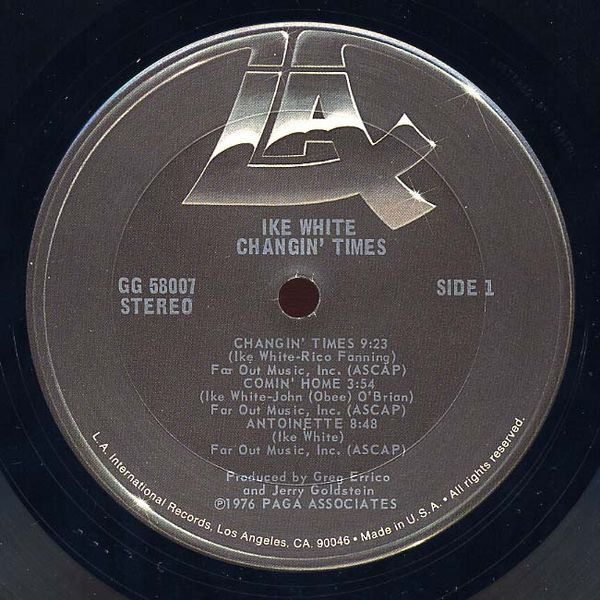 Ike White - Changin' Times - Used Vinyl - High-Fidelity Vinyl