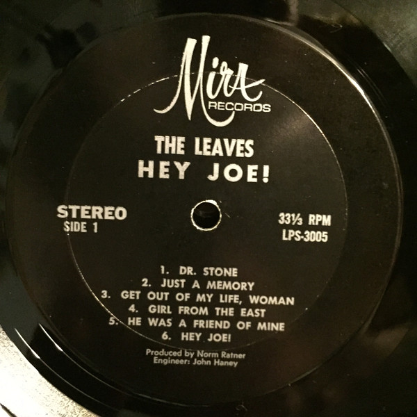The Leaves - Hey Joe - Used Vinyl - High-Fidelity Vinyl Records and Hi ...