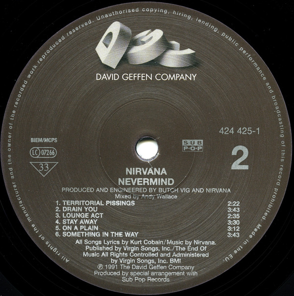 VINILE Nirvana NEVERMIND – Firefly Audio